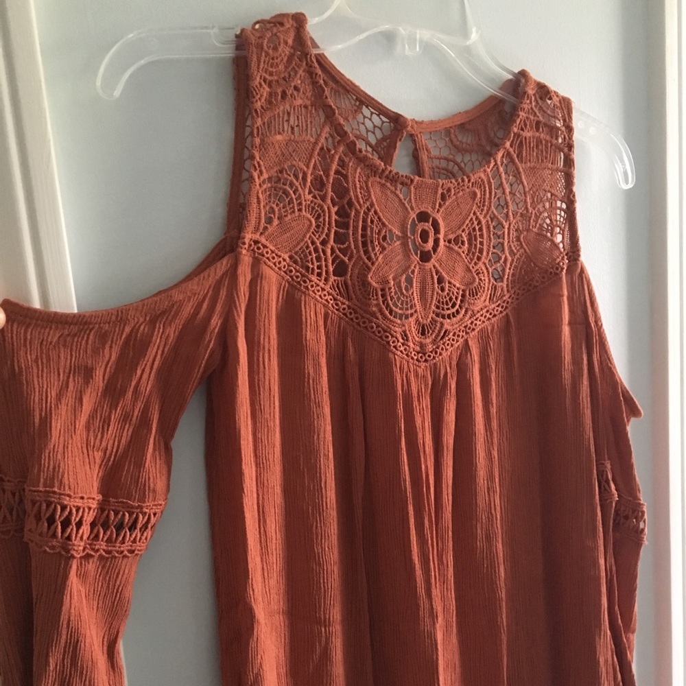 Open shoulder dress